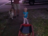 walking with the wagon